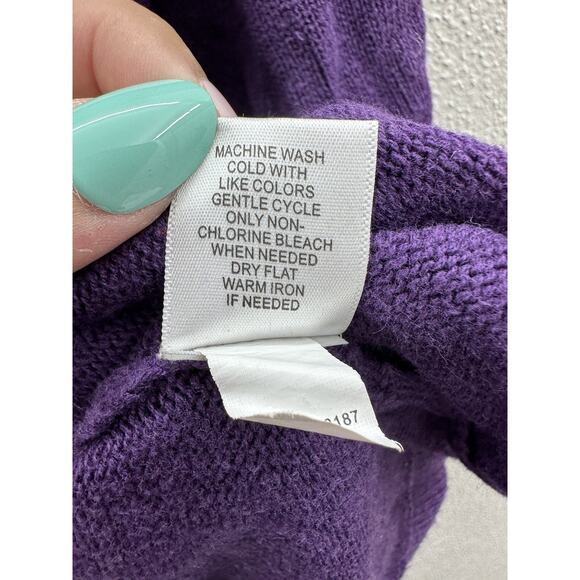 Womens Apt. 9 Cover Up Plus Size 1X Purple 3/4 Sleeve - Picture 7 of 12